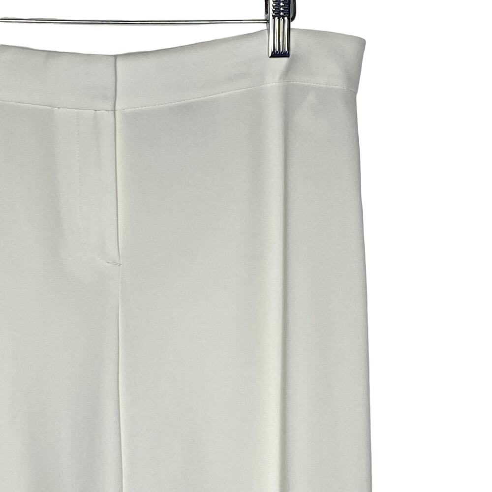 Theory Womens Size 6 Ivory High Slit Crepe Dress Pants Trousers Wide Leg NEW - Picture 3 of 8